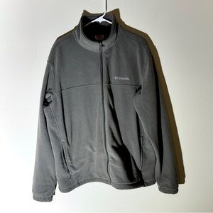 Columbia Full-Zip Fleece Jacket Size XL Charcoal Gray